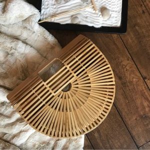 Bamboo wood Purse handbag